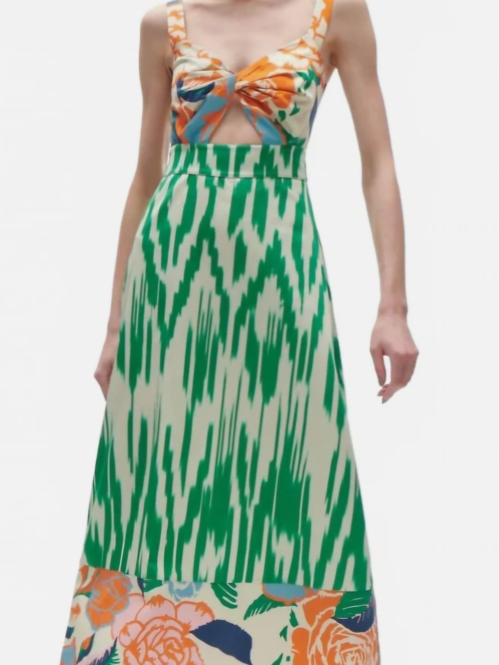 NWT Figue Annette Dress Ikat Jumgle Green